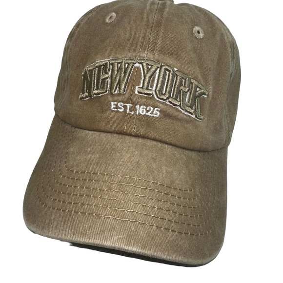 New York Baseball Distressed Mineral Wash Cap Green - Picture 2 of 9